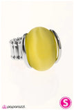 Shoot For The Moon - Yellow Paparazzi  Ring