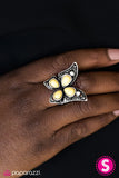 Fly As A Butterfly - Yellow Paparazzi Ring