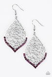 Where I Want To BEAM - Purple Paparazzi   Earrings