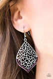 Where I Want To BEAM - Purple Paparazzi   Earrings