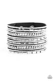 Wham Bam Glam - Black/White Paparazzi  Bracelet