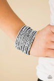 Wham Bam Glam - Black/White Paparazzi  Bracelet