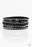 Rhinestone Rocker - Black Paparazzi  Bracelet