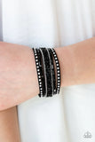 Rhinestone Rocker - Black Paparazzi  Bracelet