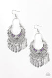 Walk On The Wildside - Purple Paparazzi  Earrings