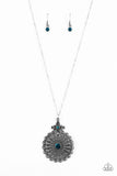 Walk On The WILDFLOWER Side - Blue Paparazzi  Necklace