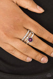 Summer Retreat Purple Paparazzi Ring