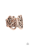 All Aflutter - Copper Paparazzi  Ring