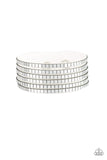 Disco Dazzle ~ White Paparazzi Bracelet