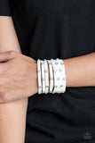 Sass Squad - White Paparazzi  Bracelet