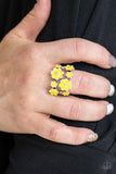 Floral Crowns - Yellow Paparazzi  Ring