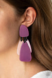 All FAUX One - Purple Paparazzi  Post Earrings