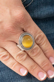 Laguna Luminosity - Yellow Paparazzi Ring