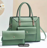 Fashion Large Capacity Bag Portable Shoulder Bag w/ hand held bag ~ Green