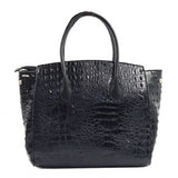 American Bee ~ Black  Croc Leather Handbag w/ Black Wallet