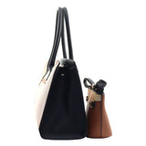 Brown/Sandy/Black Fashion Handbag and Tote 3 in 1