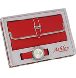 Ashley Princess Red Wallet W/ Red Watch Gift Set