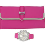 Ashley Princess Pink Wallet W/ Pink Watch Gift Set