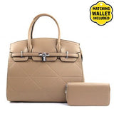 Khaki Larger Handbag w/Matching Wallet Included