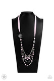 All The Trimmings - Pink Paparazzi Blockbuster Long Necklace