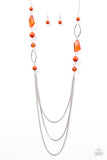 Jewel Jackpot - Orange Paparazzi Long Necklace