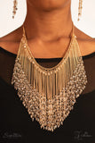 PAPARAZZI "THE DONNALEE" GOLD 2018 ZI COLLECTION NECKLACE & EARRING SET