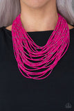 Rio Rainforest Pink Paparazzi Seed Bead Necklace