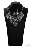 CHERISH ~ 2019 Paparazzi Zi Collection ~ (Vintage) Silver Floral Heart Necklace