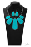 MONUMENTAL ~ 2019 Paparazzi Zi Collection (Vintage) Oblong Turquoise Stone Necklace