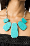 MONUMENTAL ~ 2019 Paparazzi Zi Collection (Vintage) Oblong Turquoise Stone Necklace