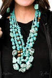 THE MONICA ~ 2019 Paparazzi Zi Collection ~ Signature Series ~ (Vintage) Turquoise Stone Necklace