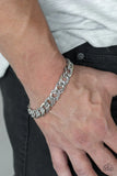 On The Rope - Paparazzi Men Silver Bracelet