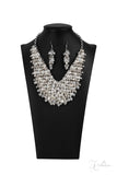 SOCIABLE ~  Paparazzi 2020 (RETIRED)  Zi Collection Glittery White & Iridescent Bead Necklace