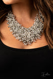 SOCIABLE ~  Paparazzi 2020 (RETIRED)  Zi Collection Glittery White & Iridescent Bead Necklace