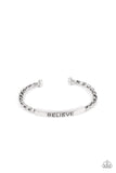 Keep Calm and Believe - Silver  Paparazzi Bracelet