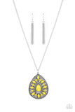 Retro Prairies - Yellow  Paparazzi Long Necklace