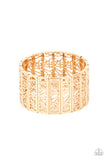 Ornate Orchards - Gold  Paparazzi Bracelet