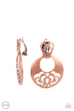 Industrial Eden - Copper Paparazzi Clip-On Earrings