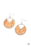 Nod to Nature - White  Paparazzi  Cork Earrings