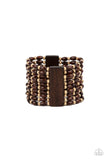 Cayman Carnival - Brown  Paparazzi Wood Bracelet