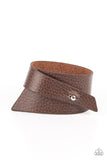 PIECE Offering - Brown  Paparazzi Leather Wrap Bracelet