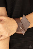 PIECE Offering - Brown  Paparazzi Leather Wrap Bracelet