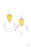 Happily Ever Hearts - Yellow Paparazzi Accessories