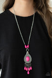 Cowgirl Couture - Pink  Paparazzi Long Necklace