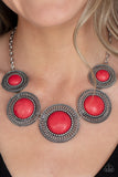 She Went West - Red  Paparazzi Short Necklace