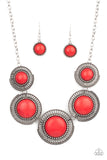 She Went West - Red  Paparazzi Short Necklace