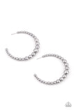 Glamour Graduate - Silver Paparazzi Hoop Earrings