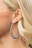 Glamour Graduate - Silver Paparazzi Hoop Earrings