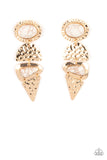 Earthy Extravagance - Gold  Paparazzi Post Earrings