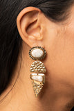 Earthy Extravagance - Gold  Paparazzi Post Earrings